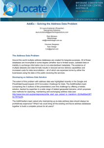 AddEx- Solving the Address Data Problem