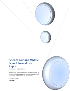 Science Fair and Middle School Formal Lab Report
