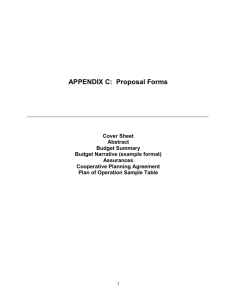 Appendix C Proposal Forms - Maryland Higher Education Commission