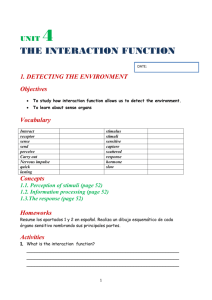 Activity book UNIT 4 the interaction function
