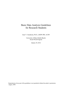 Data Analysis Guidelines - Answers for