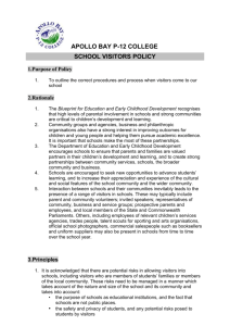 College Visitors policy Final - Apollo Bay P