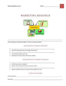 Advantages of Market Research