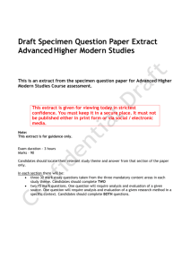 Advanced Higher Modern Studies