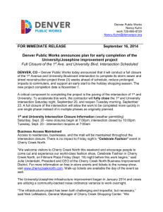FOR IMMEDIATE RELEASE September 16, 2014 Denver Public