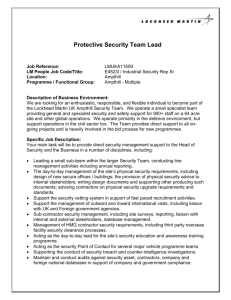 Protective Security Team Lead