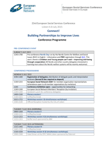 See event programme.