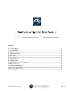 Business or System Use Case