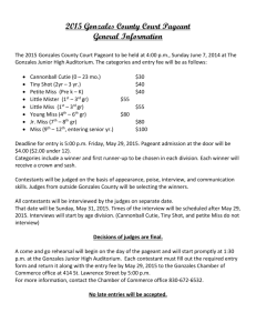 2015 Gonzales County Court Pageant General Information