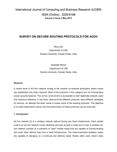 survey on secure routing protocols for aodv