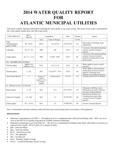 WATER QUALITY REPORT - Atlantic Municipal Utilities