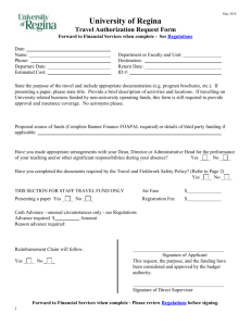 Travel Authorization Request Form