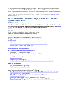 The Region One Climate Change Science Digest now consists of