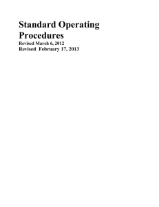 Standard Operating Procedures (SOP)