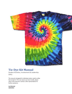 Tie-Dye Kit Manual