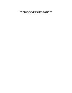 biodiversity bad - Open Evidence Project