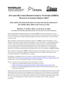 Ontario Benthos Biomonitoring Network (OBBN)
