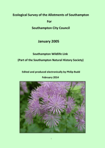 2005 – Ecological Survey of the Allotments of Southampton