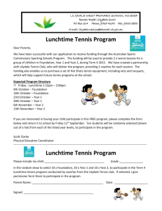 Lunchtime Tennis Program - Lilydale West Primary School