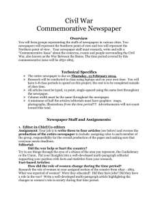 Newspaper Staff and Assignments