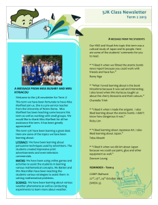 5JK Term 2 Newsletter - Fairvale Public School