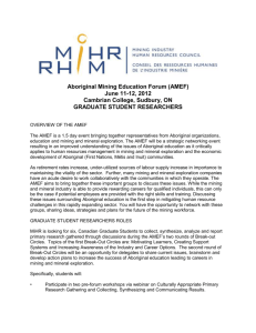 Aboriginal Mining Education Forum (AMEF) June 11