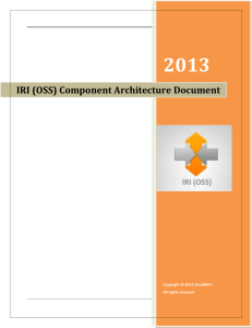 IRI (OSS) Component Architecture Document