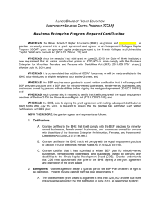 IBHE Business Enterprise Program Required Certification