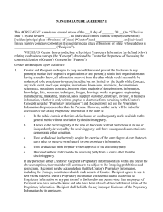 FORM Non-Disclosure Agreement for CCL (00021383)