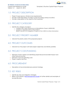 Template 2 - Routine Capital Project Proposal