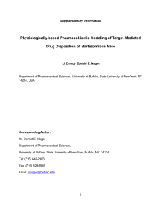 Physiologically-based Pharmacokinetic Modeling of Target