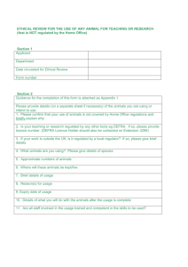 Ethical Review Form