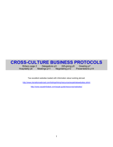 culture business protocols