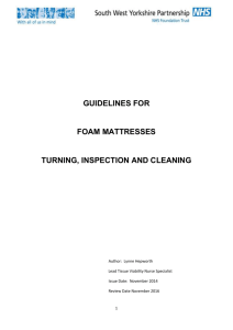Guidelines for matress turning cleaning and inspection