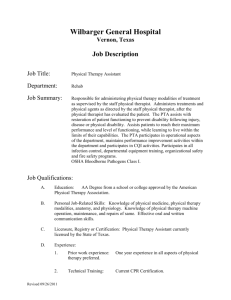 Job Description - Wilbarger General Hospital