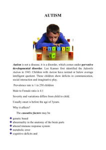 Autism - Family & Children Counseling Clinic