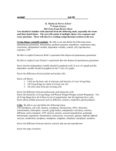 7th grade science mid-term review sheet