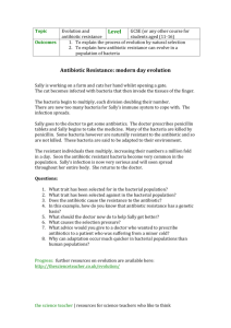 GCSE questions on the evolution of antibiotic resistance