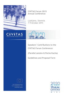 CIVITAS FORUM 2015_Call for speakers` guidelines and proposal