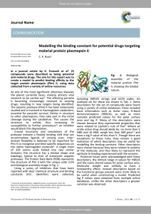Modelling the binding constant for potential drugs