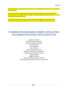 STORMWATER DISCHARGE PERMIT APPLICATION