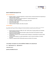 QUALTY ENGINEER (Ref:QUALITY-02) General Qualifications