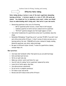 7 Effective Note-taking