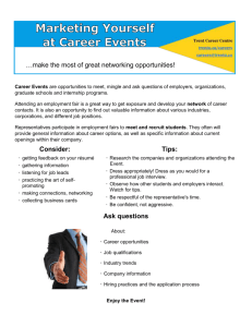 Marketing Yourself at Career Events