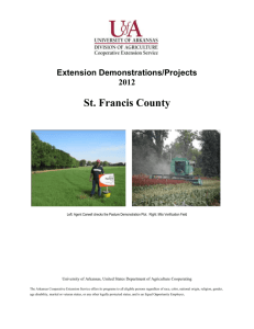 Extension Demonstrations/Projects 2012 St. Francis