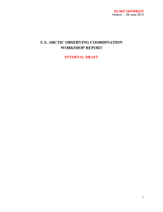 Draft report from US Arctic Observing Coordination Workshop (