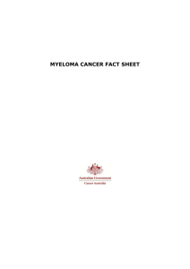 Myeloma cancer fact sheet