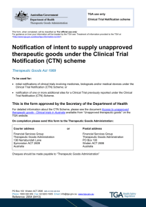 Clinical Trial Notification (CTN)