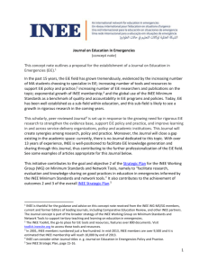 Concept Note: Journal on Education in Emergencies