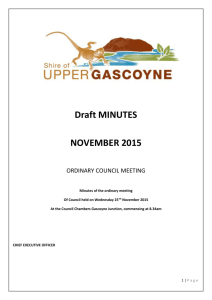 Council Meeting Minutes - November 2015